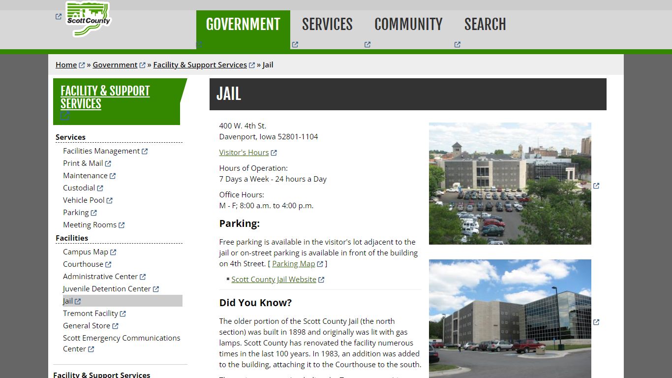 Jail | Scott County, Iowa
